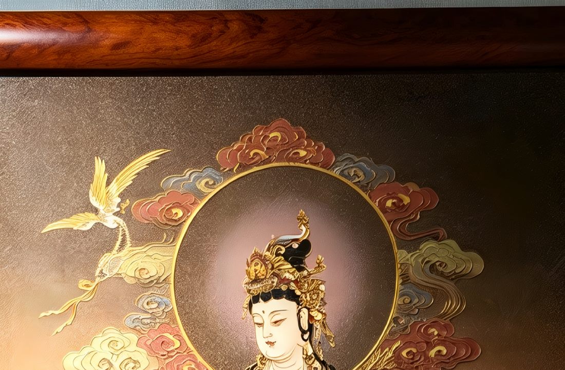 Dragon-Riding Guanyin - detail 1