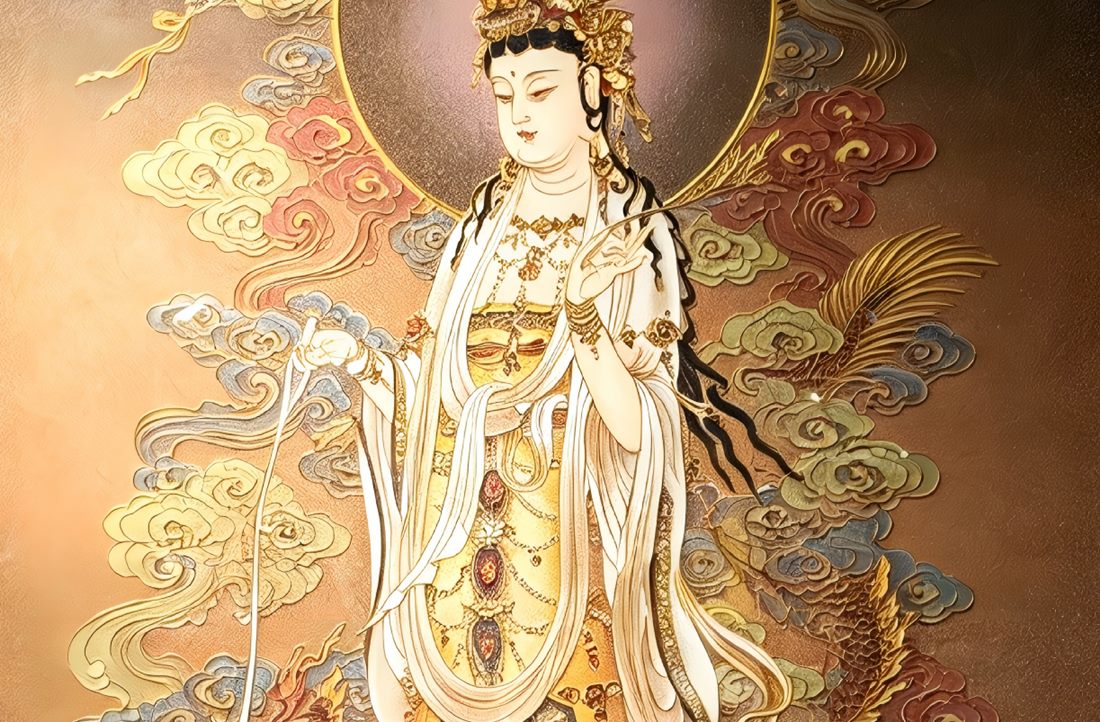 Dragon-Riding Guanyin - detail 2