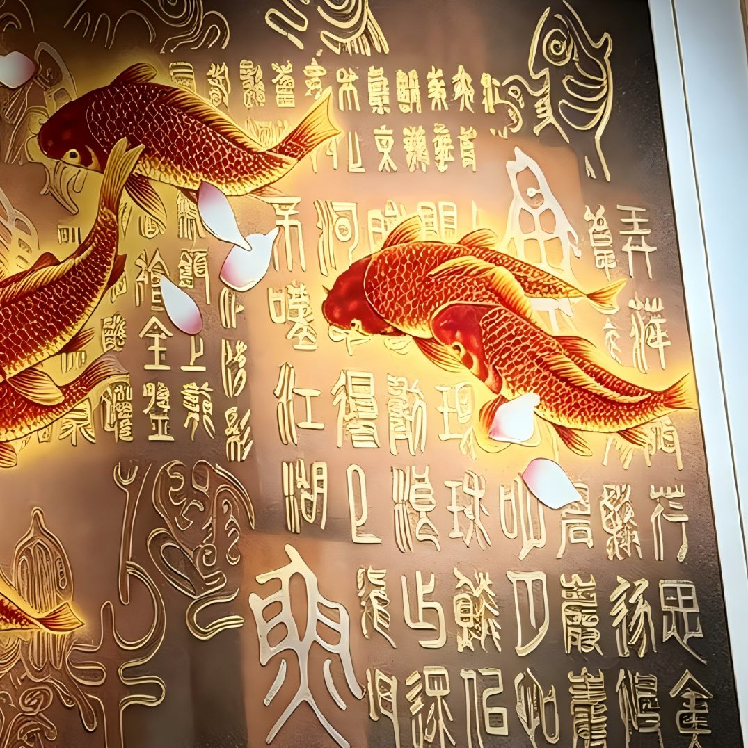 Nine Koi Fish - detail 4