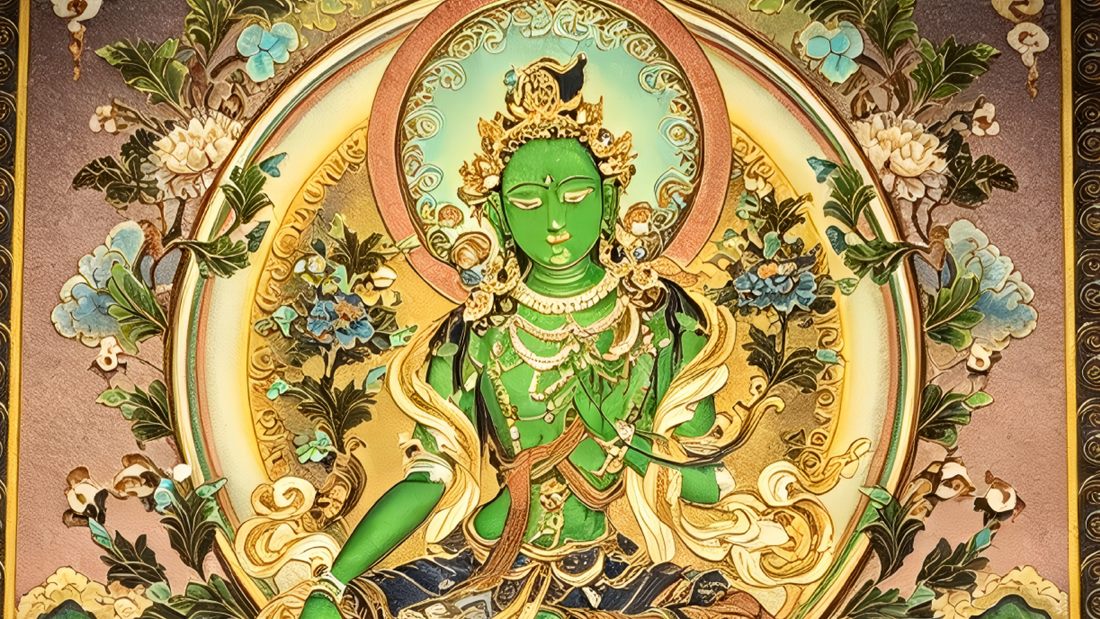 Green Tara - detail 2