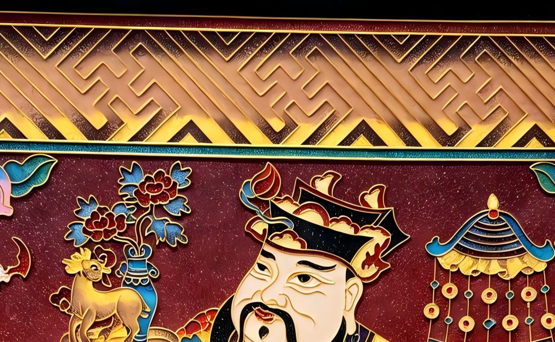 Wealth God Wen Caishen - detail 1