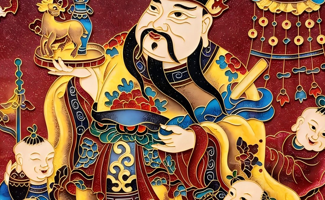 Wealth God Wen Caishen - detail 2