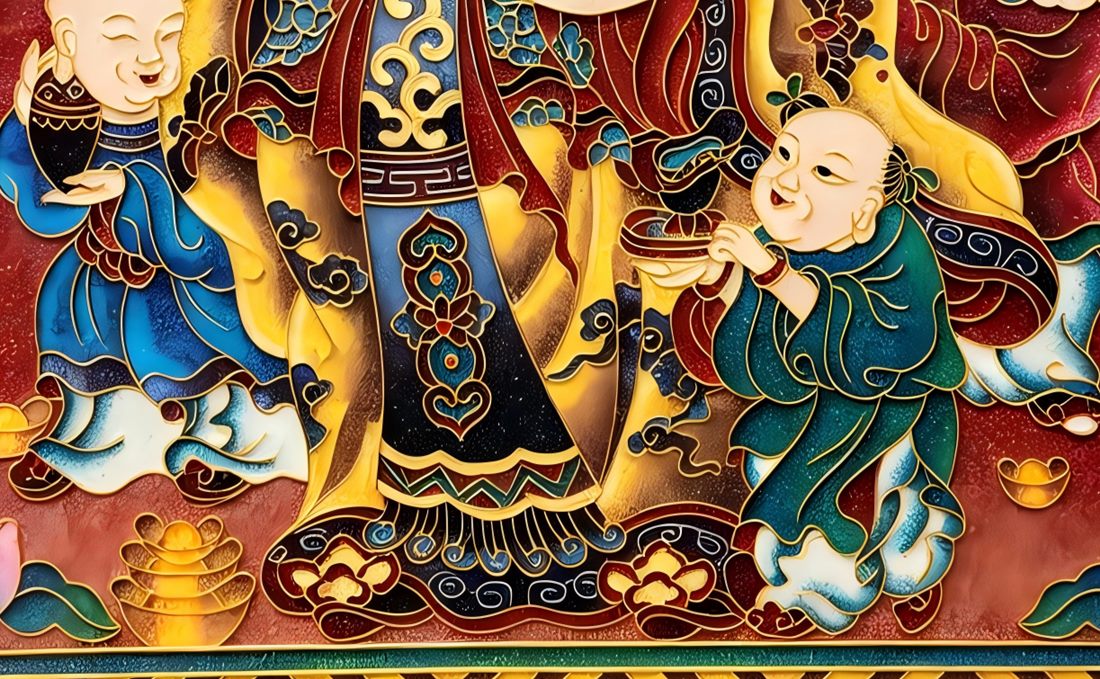 Wealth God Wen Caishen - detail 3