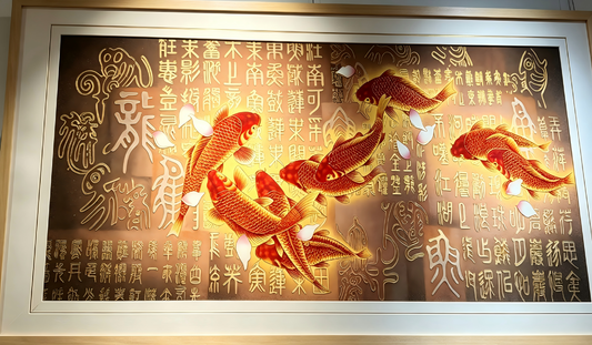 Nine Koi Fish